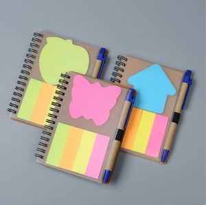Venta al por mayor PP cubierta espiral Bloc de notas logotipo personalizado Mini Notebook Memo Bloc de notas y bolígrafo