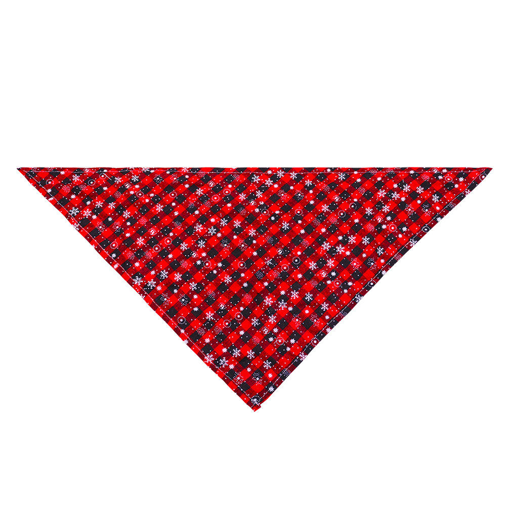 Ba025 flocon de neige à carreaux rouge