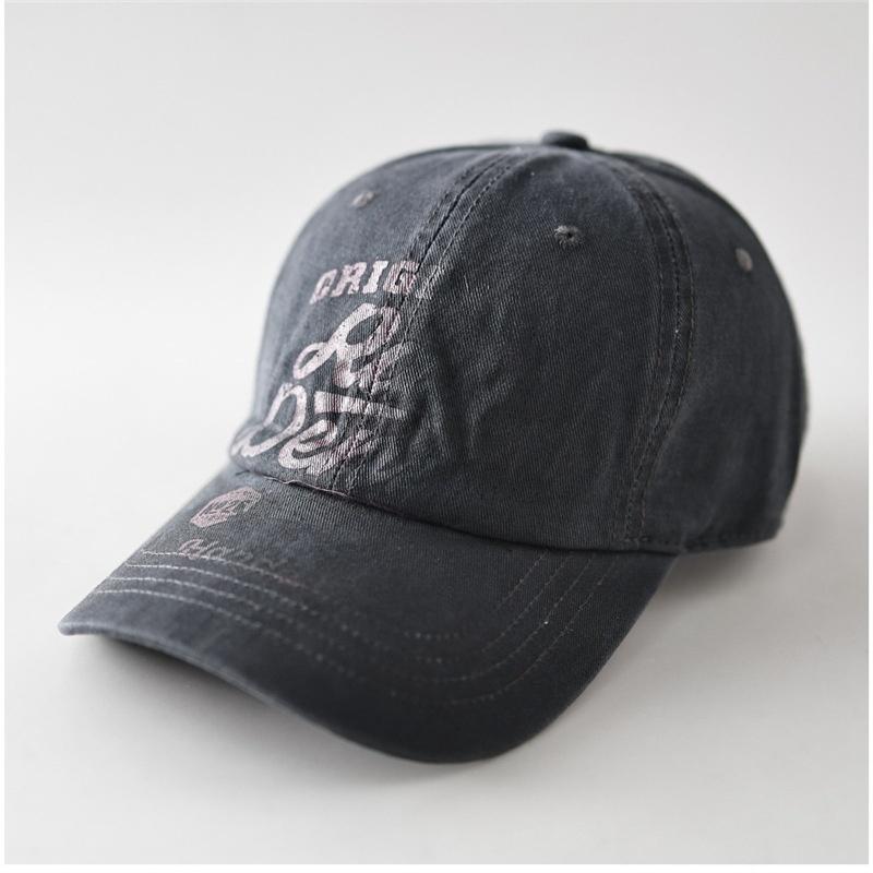 Printed letters raus baseball cap dark grey