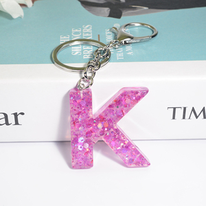 Customized Color Acrylic Crystal Resin Pendant Keychain 26 English Letters with <strong>Panda</strong> <strong>Pattern</strong> for Halloween and Christmas - Product Image 5