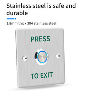 Waterproof Door <strong>Push</strong> <strong>Exit</strong> <strong>Button</strong> Gate Release Switch Opener COM NC NO LED Backlight for Door Access Control <strong>System</strong> - Product Image 4