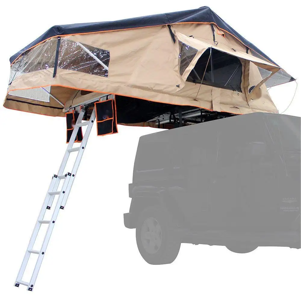 مظلة شاحنة صغيرة مع سقف خيمة 4x4 على الطرق الوعرة السفر قابلة للطي شاحنة التخييم 4 شخص صدفة لينة خيمة علوية