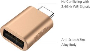 笔记本电脑平板手机用USB C至USB 3.0适配器超高速转换器适配器C型公到a型母