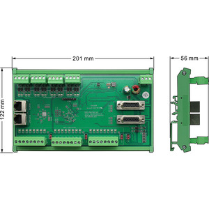 DC24V電源入力EtherCAT 2軸制御モーションモジュール高速24VイーサネットI/Oモジュール - Product Image 2