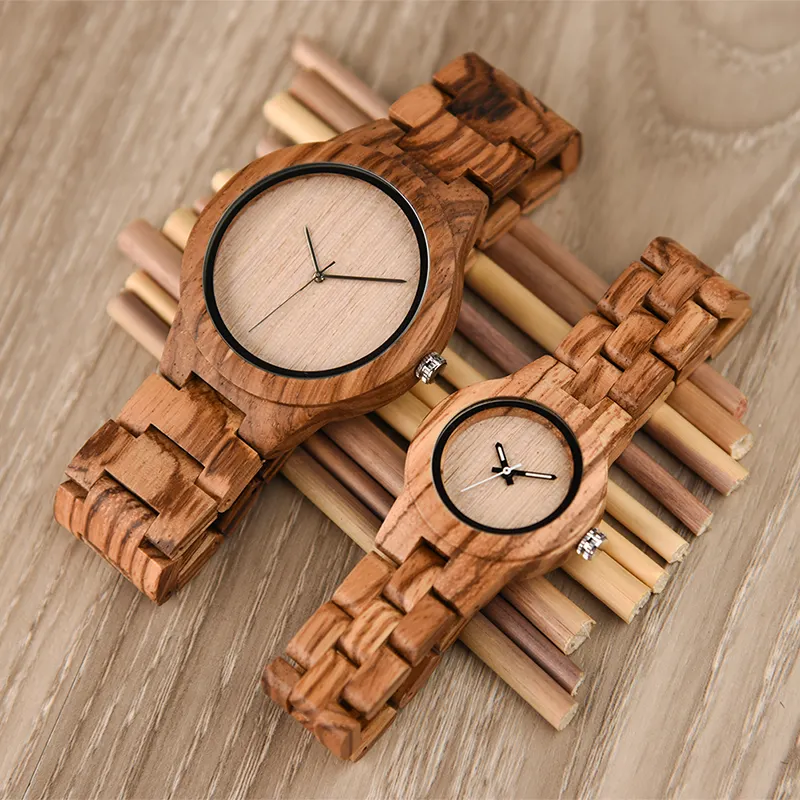 DODO-reloj de cuarzo con diseño de ciervo para parejas, cronógrafo de madera de coco con su logotipo, MIYOTA, redondo, 21CM, 2020