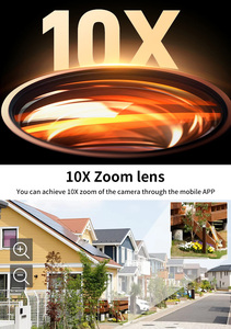 10X Zoom Five Lens Bullet IP66 Waterproof <strong>Security</strong> <strong>Camera</strong> RJ45 Network AI Humanoid Tracking Night Vision PTZ IP WIFI <strong>Camera</strong> - Product Image 4
