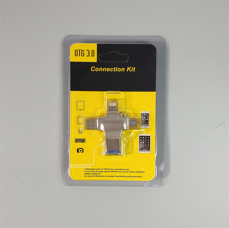 Zinc alloy four - in - one adapter blister box packaging