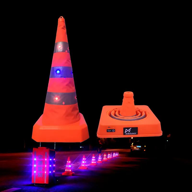 Coni riflettenti pieghevoli per lavori stradali coni di sicurezza stradale 41 70CM arancione LED colore peso materiale origine luogo modello