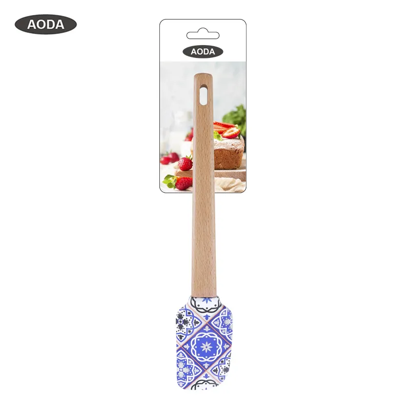 Utensilios de cocina de madera para repostería, espátula de madera para pasteles, utensilios y accesorios populares para el hogar