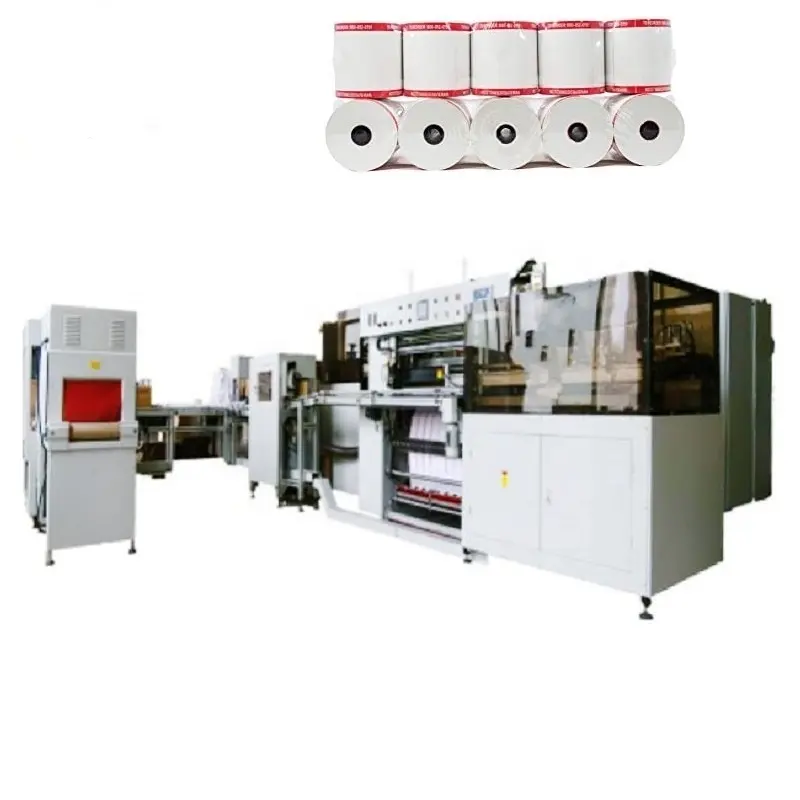 Máquina cortadora de rebobinado de papel térmico, completamente automática, para caja registradora de papel ATM, POS, con CE