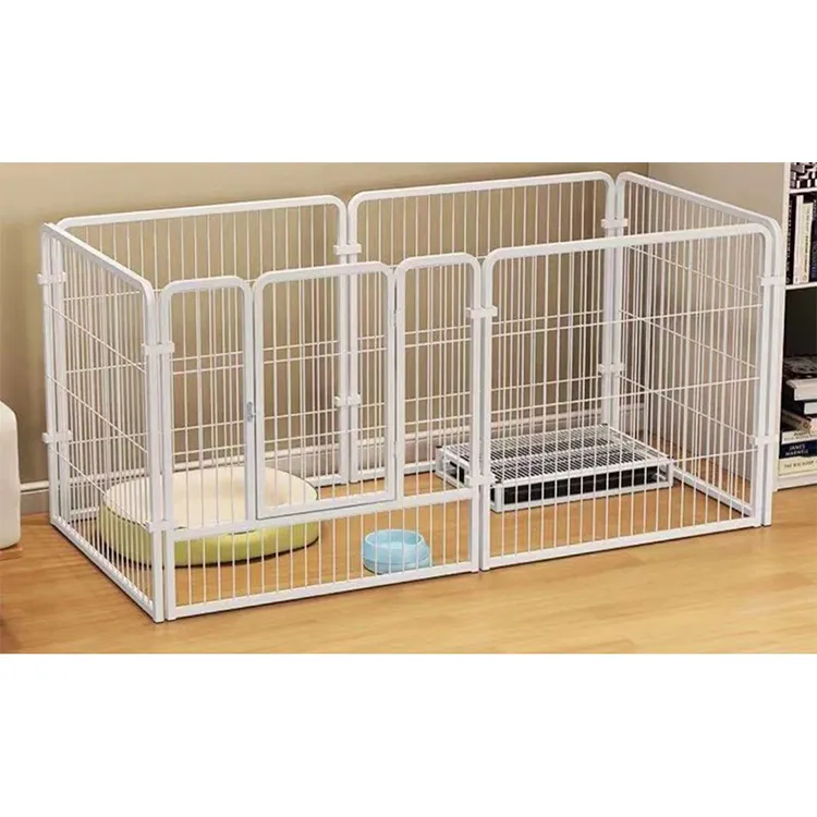 Nhà Sản Xuất Bán Buôn Có Thể Gập Lại Kim Loại Dog Playpen Crate Pet Dog Tập Thể Dục Trong Nhà Con Chó Hàng Rào Pet Playpen Chơi Bút Tập Thể Dục Lồng