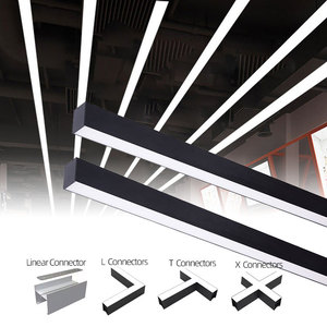 Aluminum PC Customized High Quality Modern Ceiling Lighting System <strong>120cm</strong> Surface Mounted Hanging <strong>Led</strong> Linear Pendant Light - Product Image 5