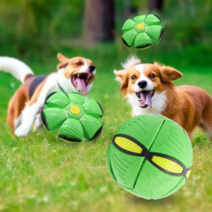 Çevre dostu uçan UFO sihirli topu Pet köpek açık spor eğitim interaktif oyuncaklar sıkıştırmak düz atmak tabağı topu köpek - Product Image 5
