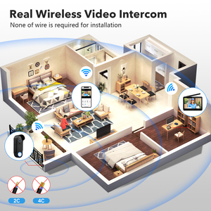 Tuya sistema de seguridad para el hogar timbre inalámbrico con cámara video timbre inalámbrico visión nocturna con sistema de intercomunicación - Product Image 5