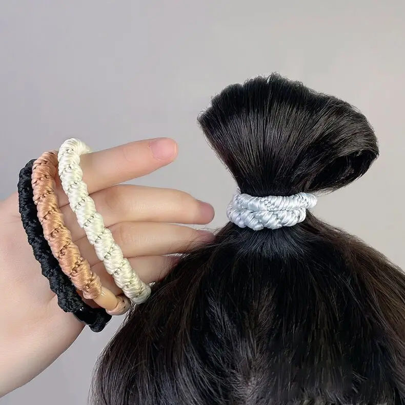 Mode couleur caoutchouc cheveux cravate bande nouveau Design Topknot queue de cheval bande de cheveux pour les filles et les femmes nouveau design cheveux cravate