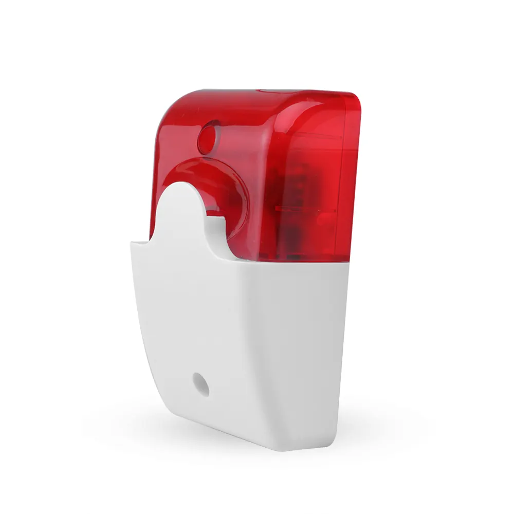Sistema de alarma de seguridad para el hogar, estroboscópica minisirena piezoeléctrica, resistente, con indicador de luz roja, 12V