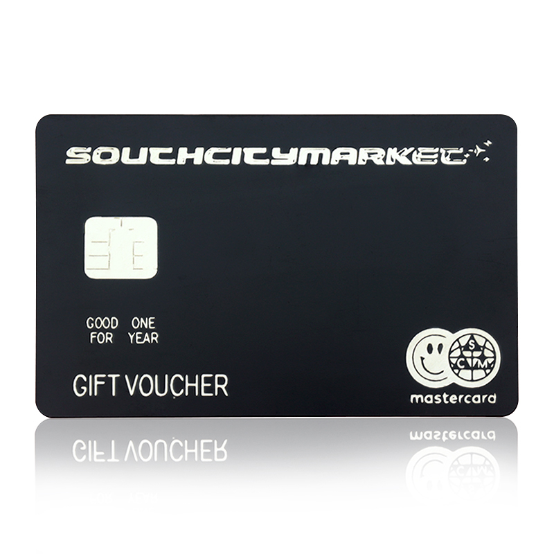 44428 Carte de crédit Silver Black Smile