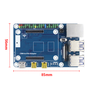 Compute Module 4 IO-Karte zu Raspberry Pi 4B-Adapter Basierend auf dem Compute-Modul 4, um das ursprüngliche Aussehen von Pi 4 zu reproduzieren