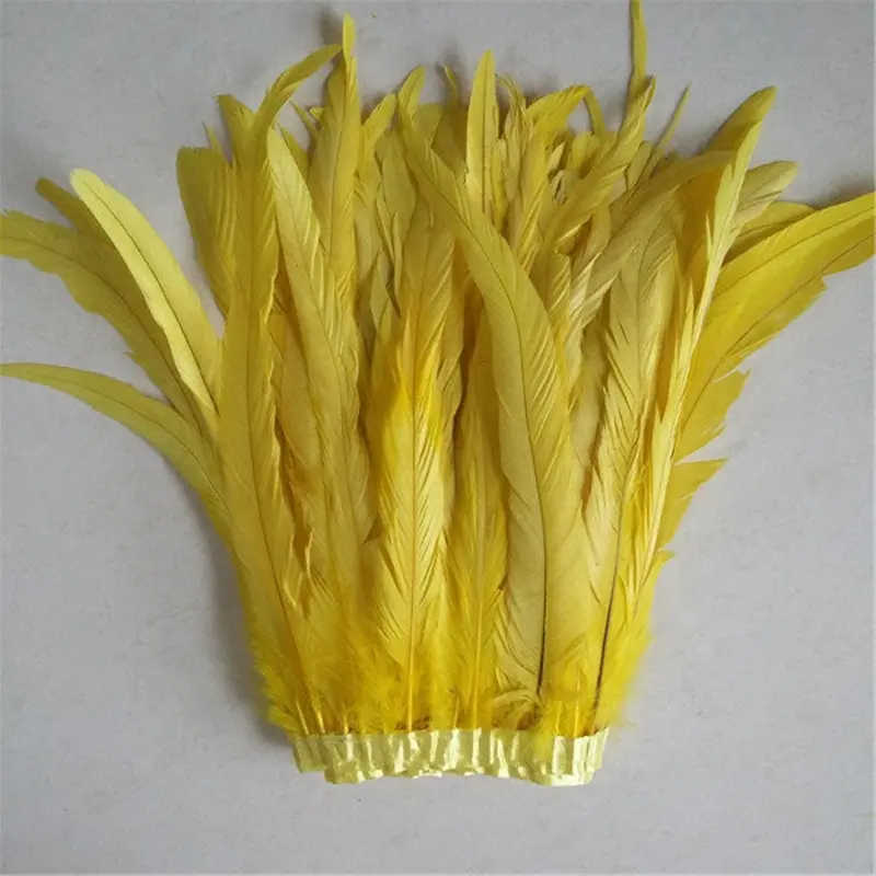 Pluma de gallo con flecos, plumas de carnaval, recorte de plumas de pollo, recorte de flecos, 10-45cm, venta al por mayor