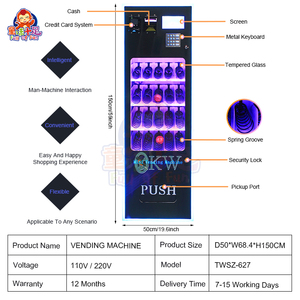 24 Giờ Tự Phục Vụ Cửa Hàng Mini Đồ Uống Và Đồ Ăn Nhẹ Combo Máy Bán Hàng Tự Động Cho Thực Phẩm Và Đồ Uống Đồ Ăn Nhẹ Máy Bán Hàng Tự Động - Product Image 4