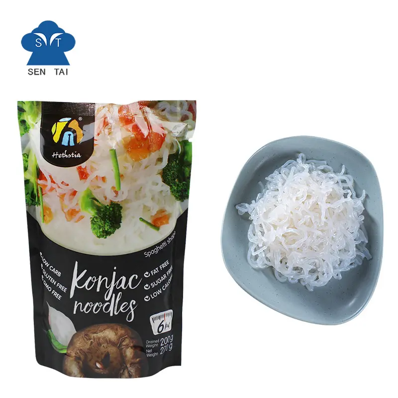 Konjac-fideos de shirataki instantáneos, producto de keto bajo en calorías, orgánico, sin pegamento, venta al por mayor