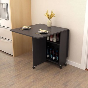 Recién llegado, juego de mesa de comedor multifuncional, muebles de comedor plegables con ruedas, armario de almacenamiento para Cocina - Product Image 6