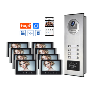 8 nút tuya wifi thông minh 7 inch màn hình hệ thống video intercom với thẻ RFID mở khóa kiểm soát truy cập chức năng - Product Image 1