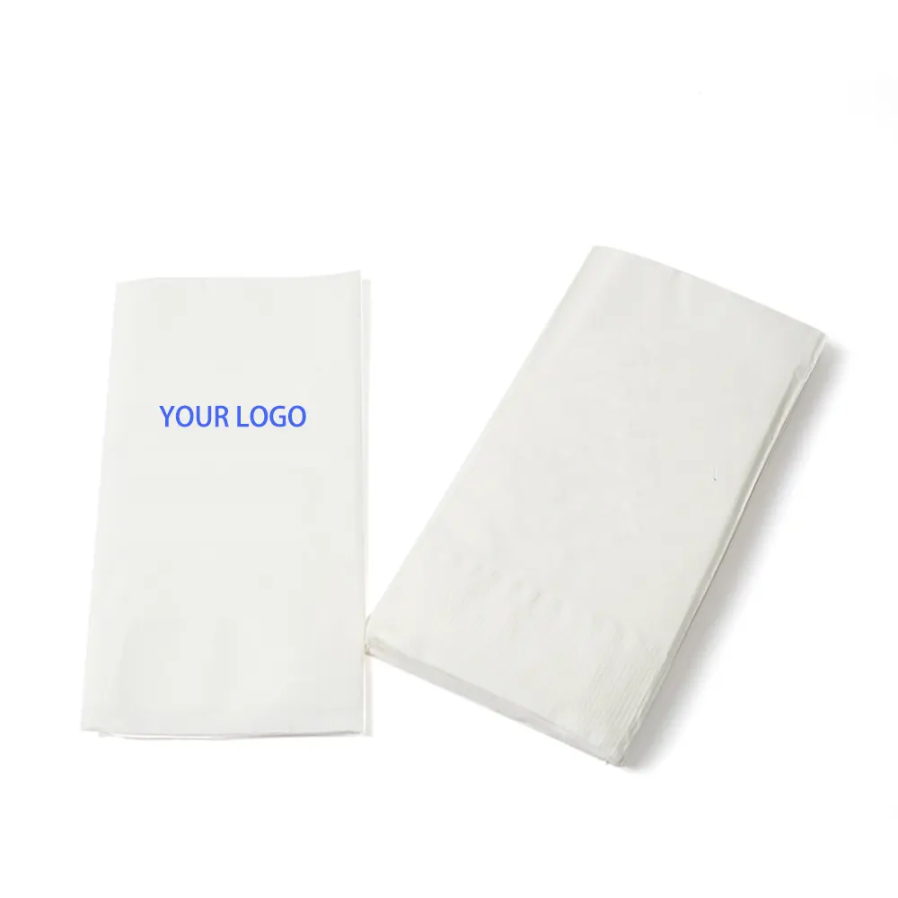 Serviettes de table en papier avec 2 plis, mouchoir et Serviettes de table en pâte vierge, Logo personnalisé