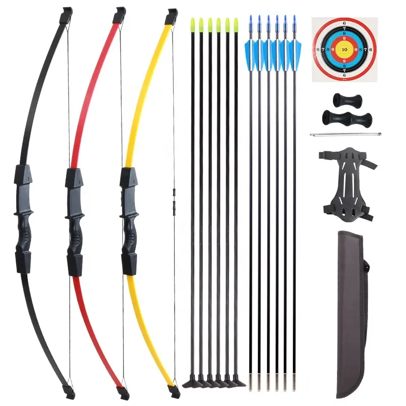 Archery Kid Bow Takedown Recurve Straight Bow and Arrow Set 4-12 Children Outdoor Shooting Games Gift Youth Beginners Toys