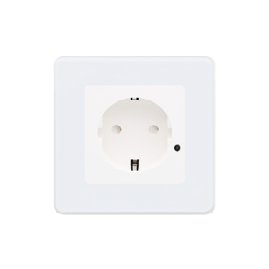 โรงงานสำหรับบ้านอัจฉริยะ Tuya 250V ~ WiFi รีโมทคอนโทรลไร้สายแบบติดผนัง10A ซ็อกเก็ต EU พร้อมเครือข่าย ZigBee ทำจากแก้ว - Product Image 2