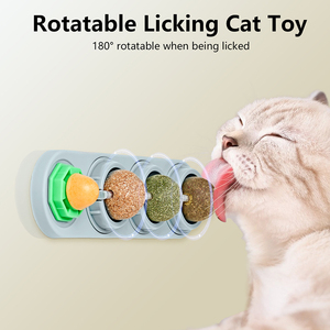 Juguetes de menta para gatos lamiendo giratorios, Bola de menta para masticar gatos naturales y saludables, juguete de bola de hierba gatera para mascotas - Product Image 4