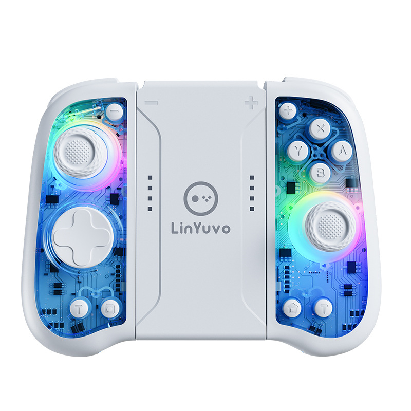 Bleu transparent et blanc
