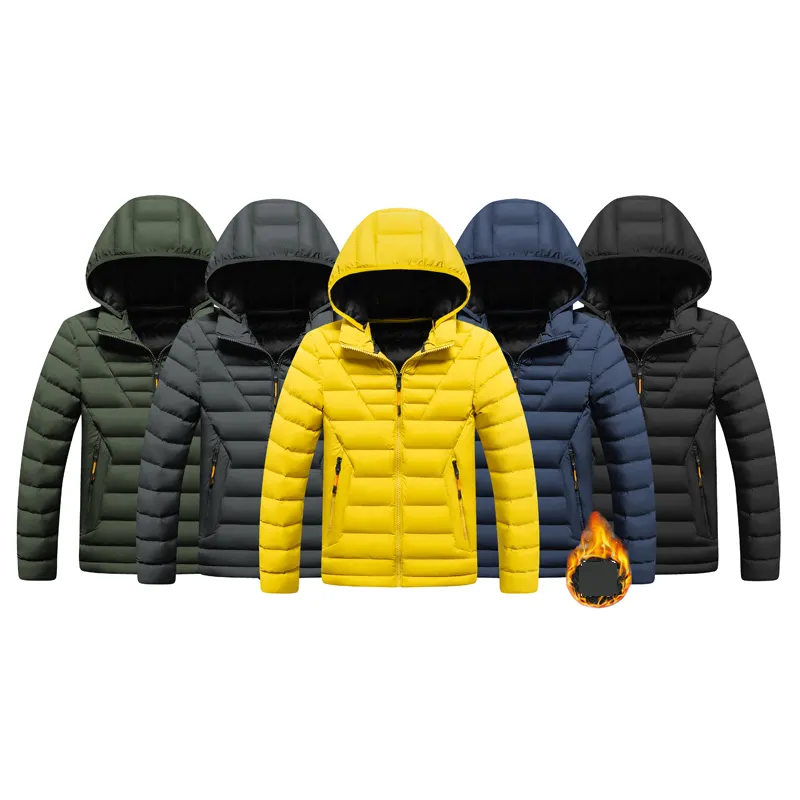 Abrigos de hombre formales de diseño popular al por mayor de fábrica chaquetas de invierno con capucha italianas con cuello en V para hombre 2022