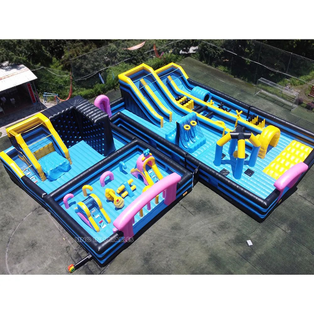 74'x64' blow up kids giant inflatable playground for indoor or outdoor entertainment and challenge with custom design available