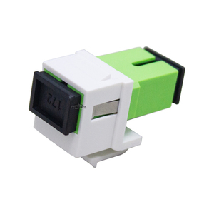 Adaptador de conector trapezoidal de fibra Tipo SC/LC/FC Módulo de acoplador a presión RJ45 Placa frontal de pared y panel de conexión - Product Image 2
