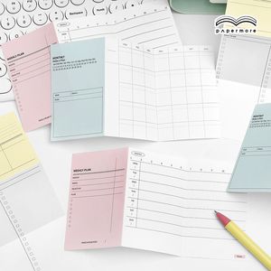 ウィークリープランナー折りたたみ式メモ帳ToDoリストノート装飾パッドの作成楽しいメモ日記学用品カスタマイズ可能 - Product Image 2