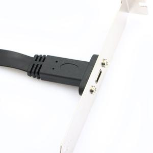 USB 3.1 Front Panel <strong>Header</strong> <strong>Type</strong> E Male to USB-<strong>C</strong> <strong>Type</strong> <strong>C</strong> Female Expansion Cable 30cm Computer Motherboard Connector Wire Cord Line
