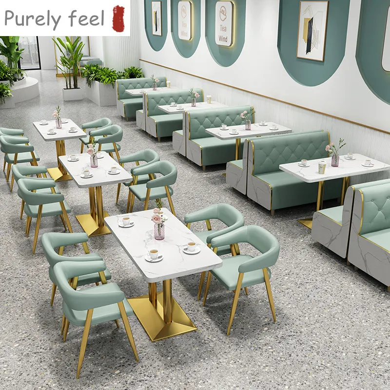 PurelyFeel restoran setleri mobilya yemek masa sandalye takımı kahve dükkanı mobilyası Cafe masaları ve sandalyeler hızlı teslimat