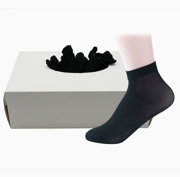 short polyester 72 pairs in black