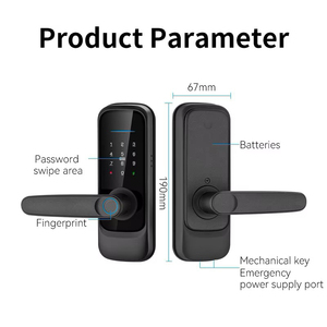 Tuya App Smart Lock for Steel Doors Fingerprint <strong>Password</strong> WiFi Access Aluminum Alloy Peephole Camera for Home <strong>Security</strong> <strong>Code</strong> Type - Product Image 6
