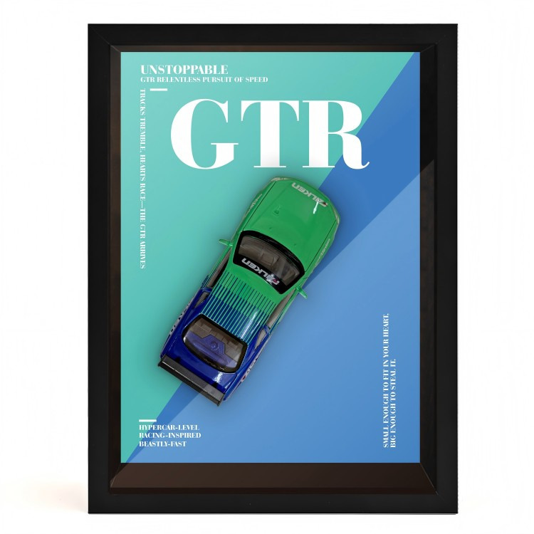 Boîte à photos suspendue modèle A4 - GTR vert clair - sans lumière