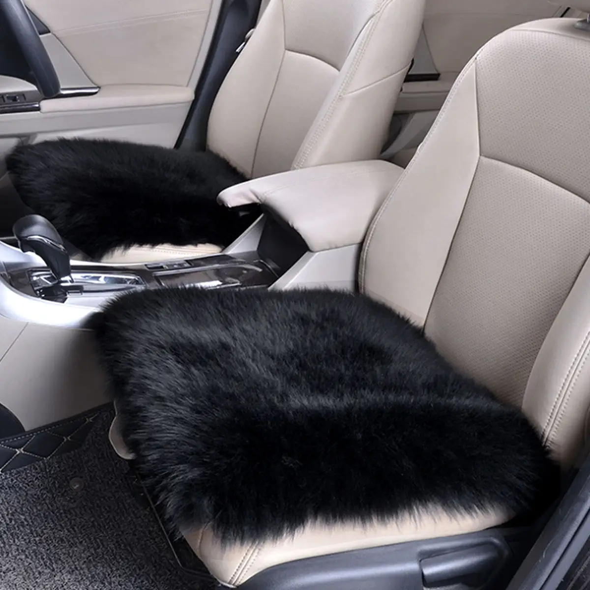 Décoration intérieure de voiture coussins de siège carrés en peau de mouton véritable pour Lexus RX450H housses de siège de voiture