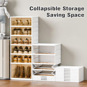 Mở rộng trong suốt pladtic có thể gập lại nhựa tổ chức Lưu trữ hộp lưu trữ container cho nhà - Product Image 3