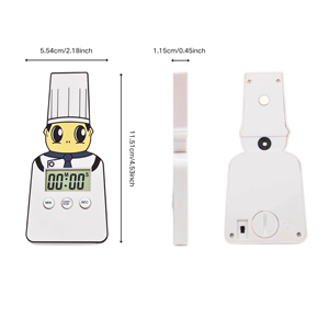 Từ nhà bếp hẹn giờ đầu bếp thiết kế mini xách tay nhân vật hoạt hình màu trắng với chuyển đổi đếm ngược dễ dàng sử dụng dễ thương nhà bếp tiện ích - Product Image 6