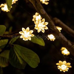 Ins Style Lotus <strong>Lamp</strong> Led Indoor Garland Fairy Led <strong>String</strong> <strong>Light</strong> for Christmas Ramadan Wedding Party Decoration