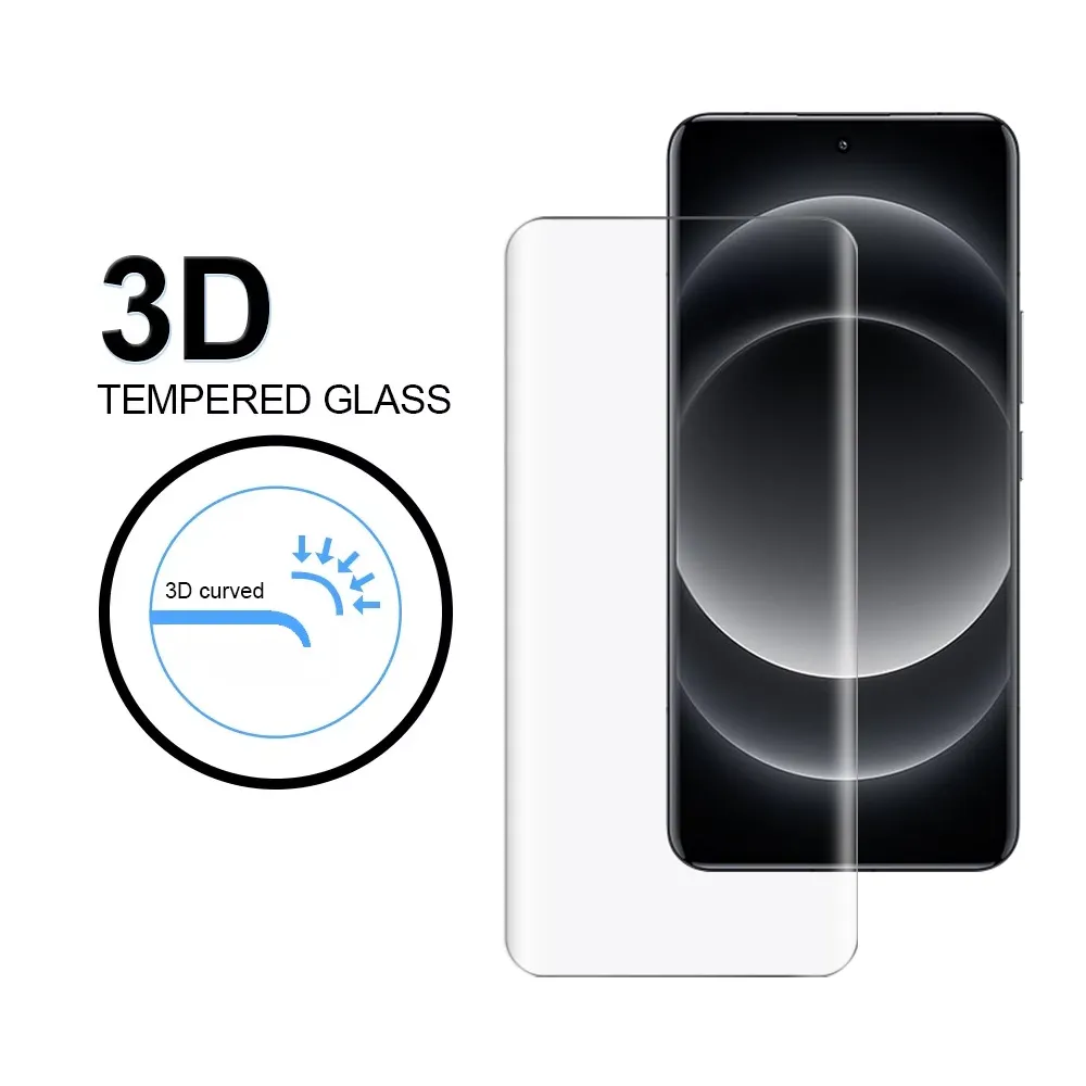 New Arrival 3D cong HD rõ ràng 9H siêu mỏng chống xước điện thoại di động Tempered Glass bảo vệ màn hình cho XIAOMI 14 siêu