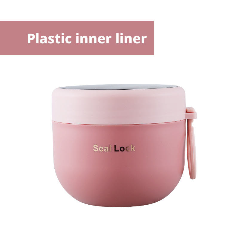 Revestimiento de plástico rosa 600ml