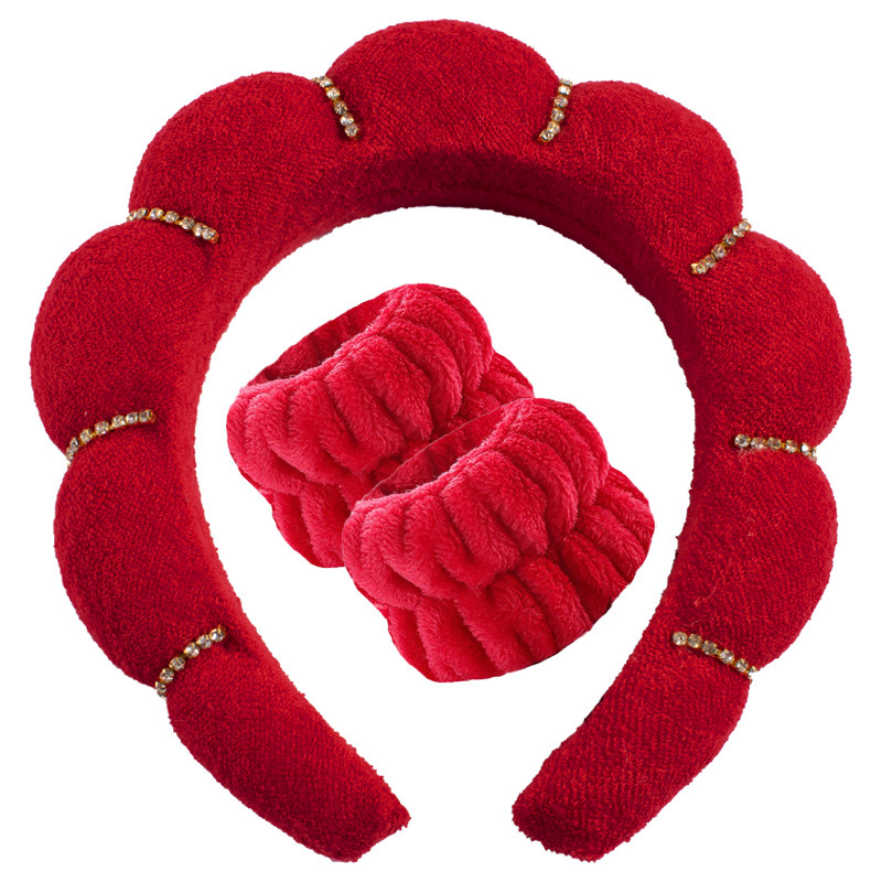 Ensemble trois pièces bandeau rouge vif