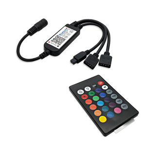 4-контактный RGB контроллер для светодиодных лент, 5-24 В постоянного тока, беспроводной инфракрасный пульт дистанционного управления через приложение - Product Image 4