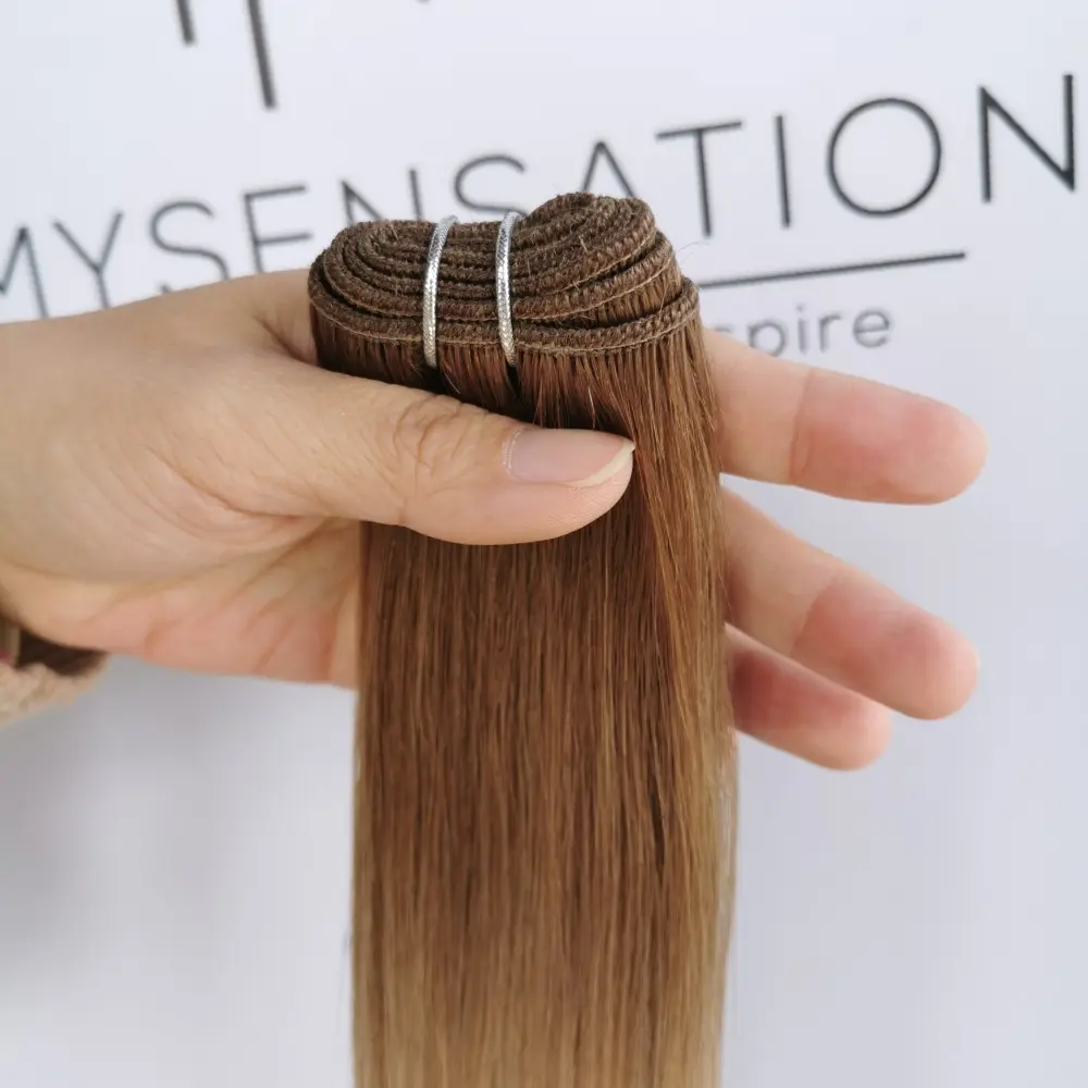 Doitbest — Extensions de cheveux naturels Remy, brun naturel, Double Drawn, à coudre